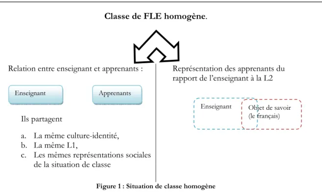 Figure 1 : Situation de classe homogène 