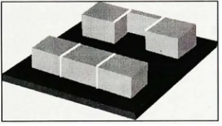 Figure 2.6 Normal Metal line and one with mousebite. 