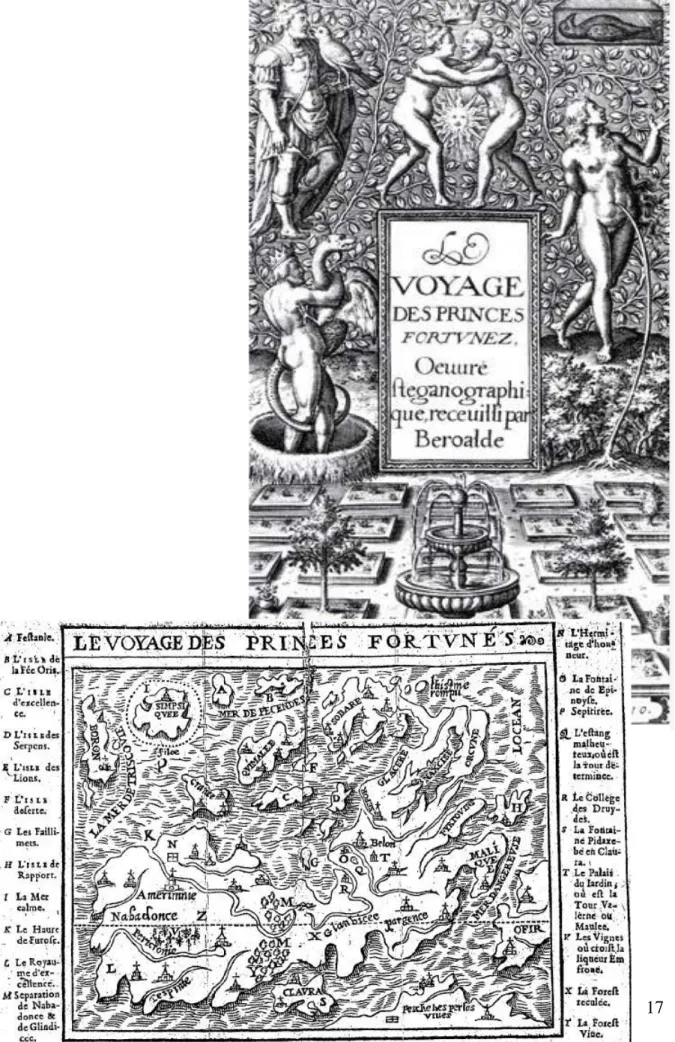 Fig.  13 :  « Frontispice  »,  Verville,  Le  Voyage  des  Princes  fortunés,  Paris,  C