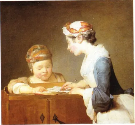 Figure 19: Jean-Siméon Chardin, La maîtresse d'école, 1735/6. 