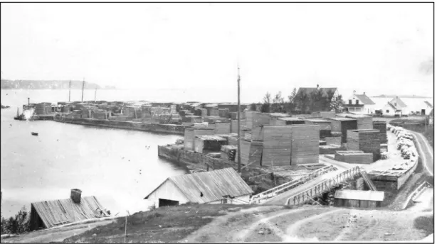 Figure 11 : Installations de l’industrie forestière – embouchure de la rivière  Mitis (1890-1910)  