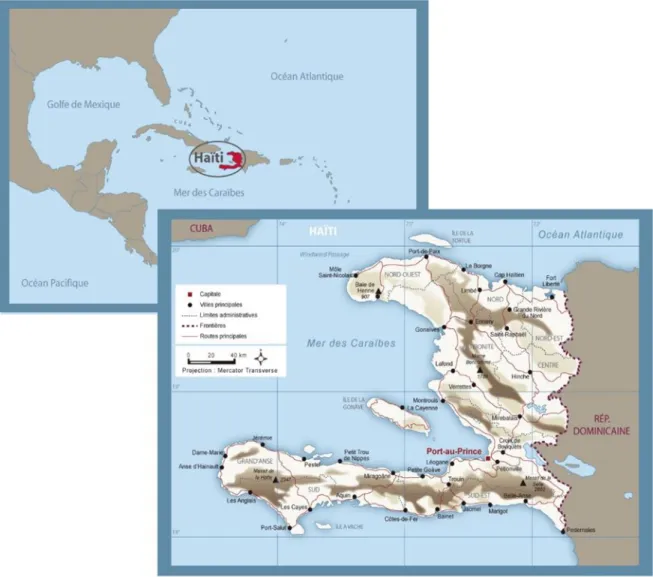 Figure 2 : Carte d’Haïti 