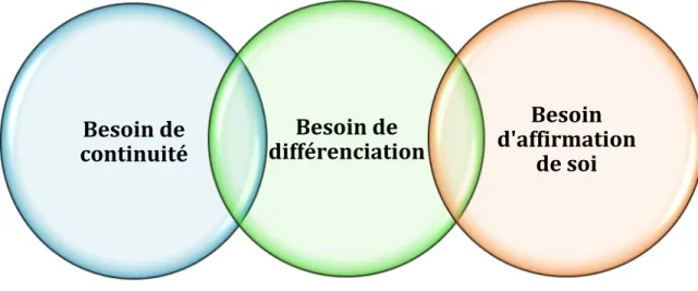 Figure 8 : Les enjeux à l’œuvre dans le processus de reconstruction identitaire selon  Kunnen et Bosma (2001) 