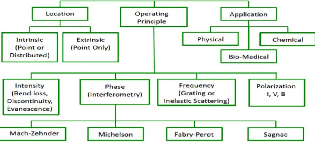 Figure 2. Classification of fiber optic sensors. 