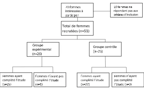 Figure 2 : Diagramme de l’échantillon aux différentes étapes de l’étude 