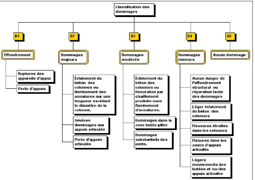 Figure 2.6  Classification des dommages. 