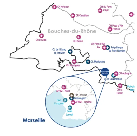 Figure 3-Services d'urgences dans les Bouches-du-Rhône 