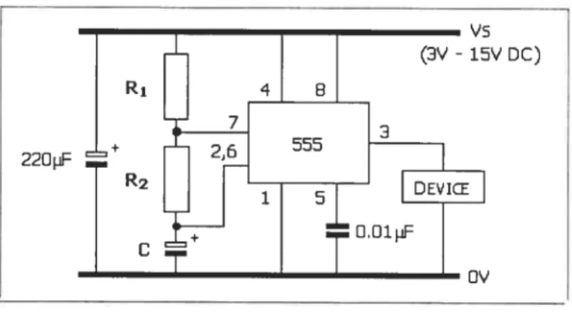 Figure A: Typical astable oscillator configuration