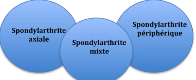 Figure 2. Schéma de la nouvelle classification des spondylarthrites  