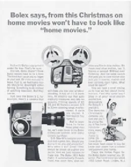 Fig. 22: Bolex advertisement praising the  camera’s “professional” standards.