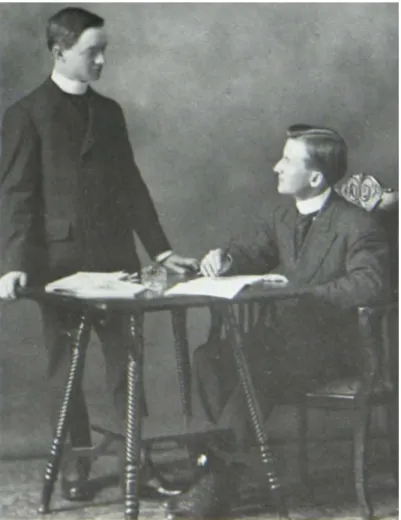 Figure 1.  Lionel Groulx et Erle G. Bartlett en octobre 1906  L’amitié catholique 
