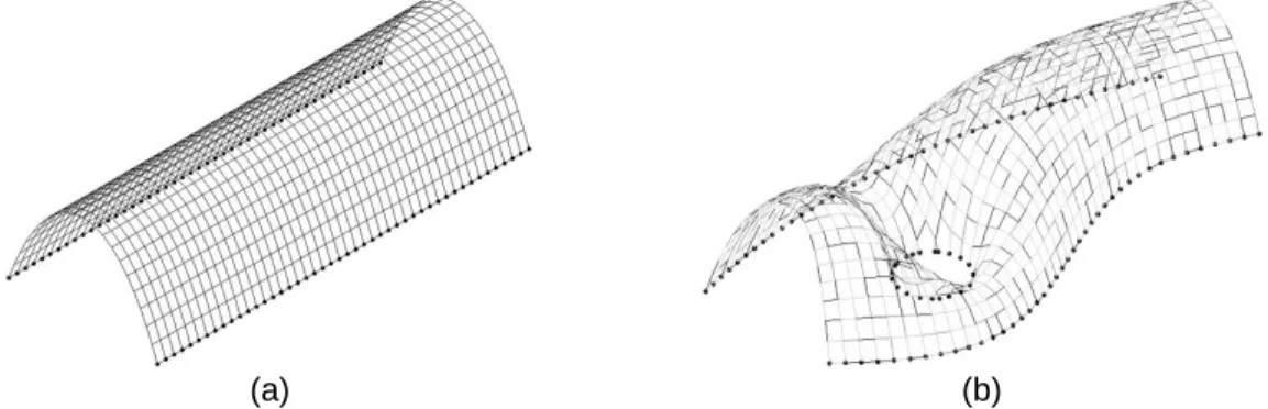 Fig. 3. Examples of the simplest [F1:S1:M1] (a) and the most complex case [F4:S4:M4] (b) 