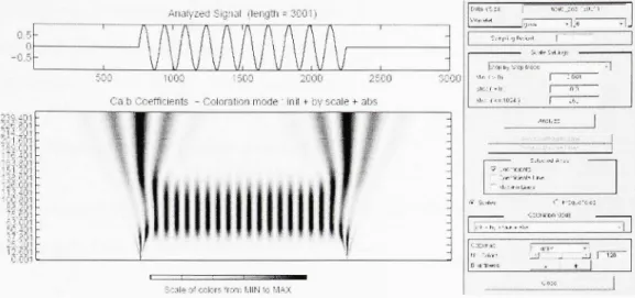 Figure 1.3 Pla n temps-échelle d'un sinus local. 