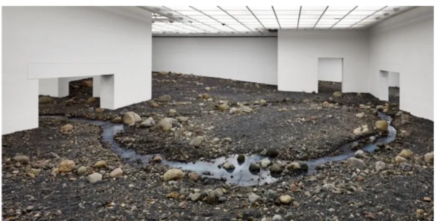 Figure 1 : Olafur Eliasson, Riverbed, 2014, installation   Musée d’art moderne Louisiana, Humlebæk, Danemark 