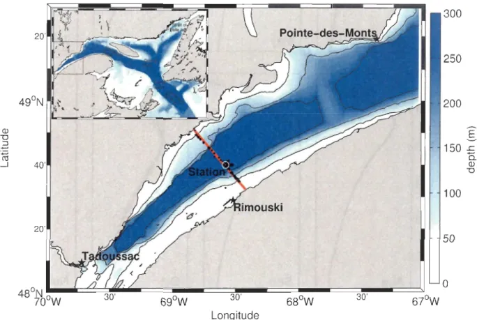 Figure  2 :  Location  of  892  VMP  casts  (black  dots)  and  bathymetric  features  of  the  St