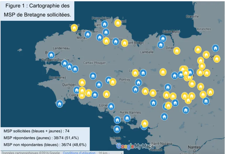 Tableau  3  :  Années  de  création  des  MSP  de  Bretagne.  