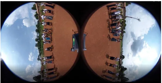 Figure 8 : Capture d’écran du format de projection sphérique de la vidéo 360 degrés 