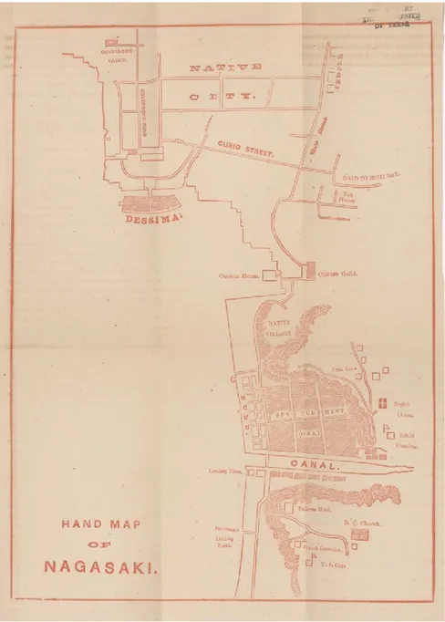 Figure 2: Carte du port de Nagasaki pendant l'ère Edo 