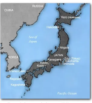 Figure 3: Les ports du Japon en 1860 