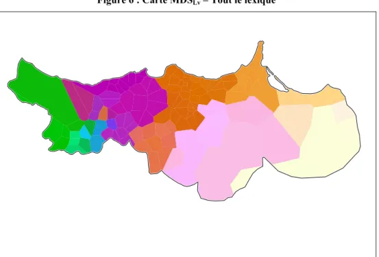 Figure 6 : Carte MDS Lv  – Tout le lexique 