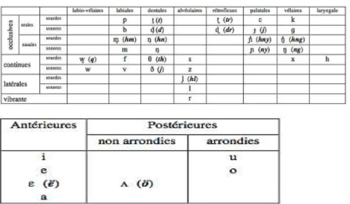 Figure  4  :  Répartition  fréquentielle  des  consonnes  initiales de mots du drehu (adressé à l’enfant) 