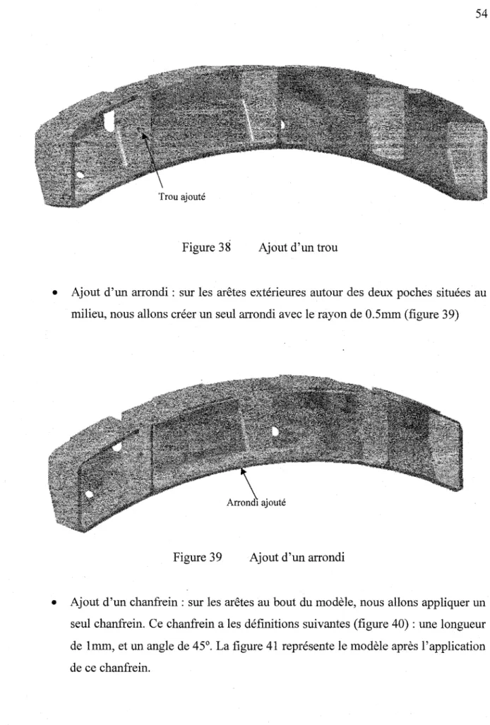 Figure 38  Ajout d'un trou 