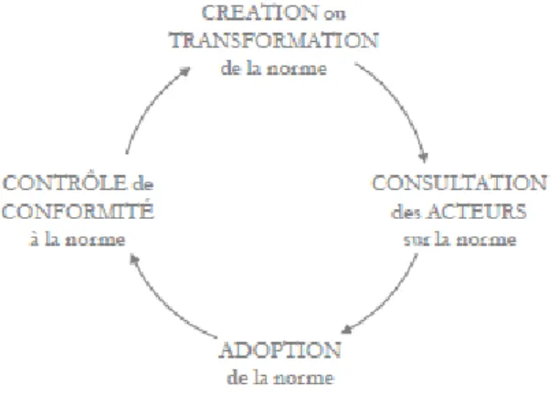 Figure 4: Cycle de vie de la norme selon Rasolofoarisoa 