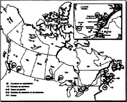 Figure 2.2  Production  de  pierres architecturales au Canada  Source: Adapté  de  Vagt