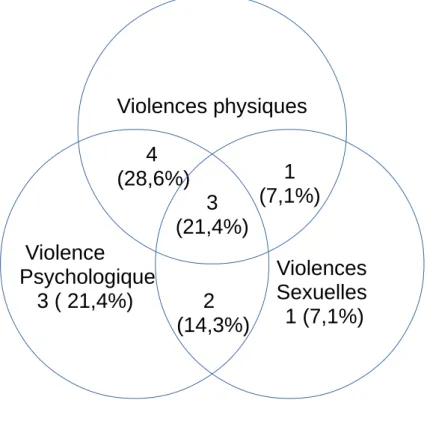 Figure 8. Nombre de femmes victimes pour chaque type de violence