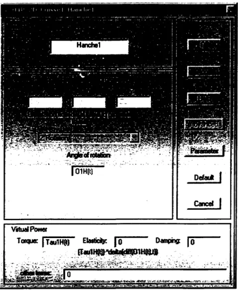 Figure 2.10  Définition d'une articulation 
