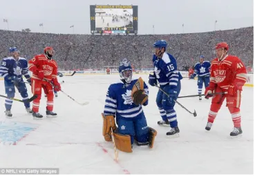 Figure 16: Classique hivernale 2014, opposant les Maple Leafs de Toronto aux Red Wings de Detroit 