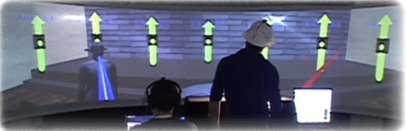 Figure 4 : Installation audio-visuelle interactive utilisant SPIN et SpatOSC 