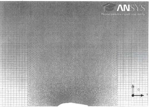 Figure 12: Maillage de la géométrie de la turbine Vestas V47-600KW proche de  la  nacelle 