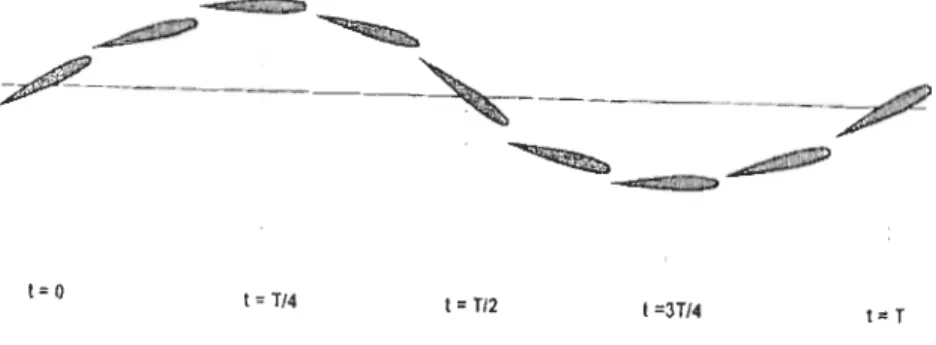 Figure 9: Mouvement du flottement d ' une pale d 'éolienne 