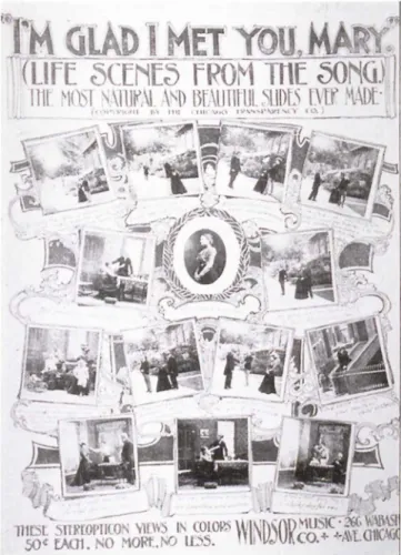 Fig. 3:  Back cover for sheet music of &#34;l'm Glad I Met You Mary&#34; 