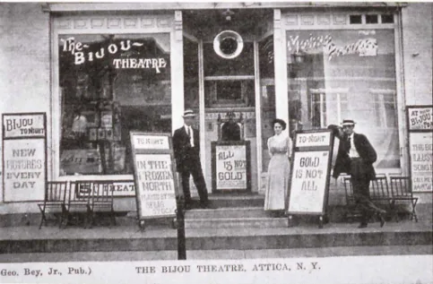 Fig. 8:  Façade of Bijou Theatre, Attica (NY) 