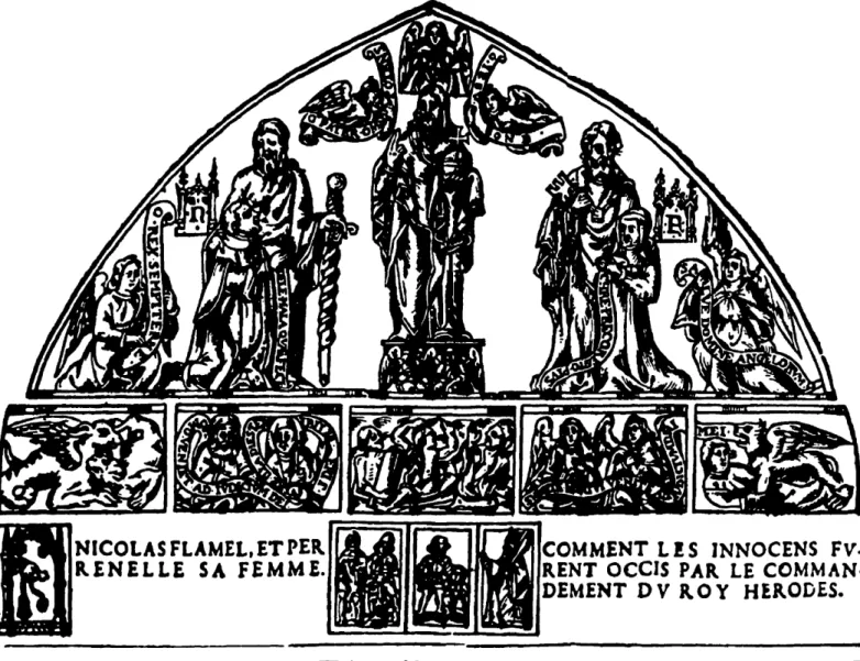 Figure 2. Arcade de Nicolas Flamel au charnier des Écrivains. Claude Gagnan. Description du Livre des Figures Hiéroq/yphiguesattribué à Nicolas Ramet