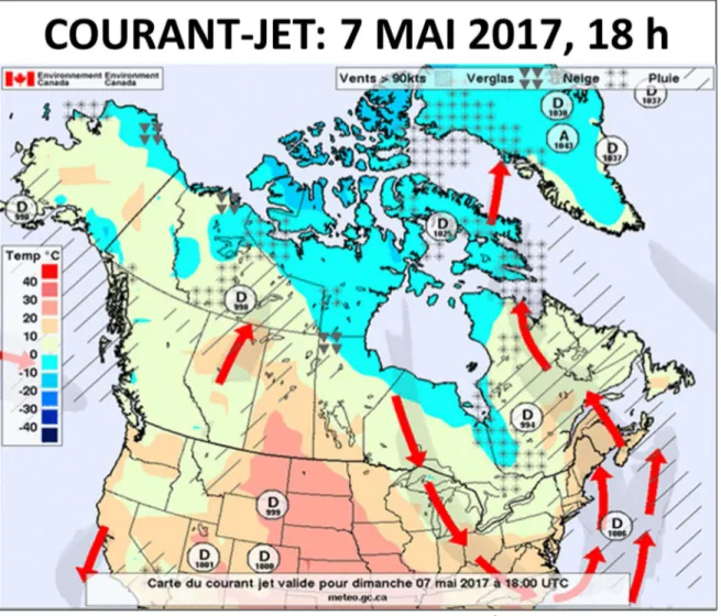 Figure 3 : Courant-jet : 7 mai 2017, 18 h 