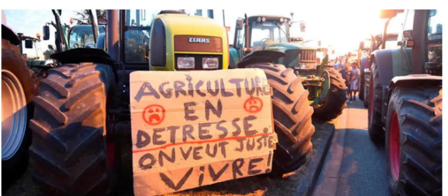 Figure 2. Une manifestation d’agriculteurs 