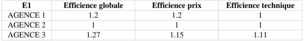 Tableau 7 : Un diagnostic de performance