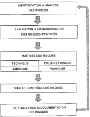 Figure 7  : Courtot (1998).  Le  processus classique de gestion des  risques  d'un projet 