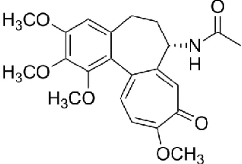 Figure 2 : Structure chimique de la colchicine 