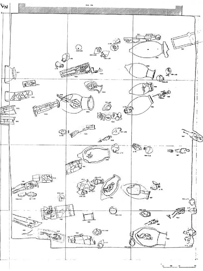 Fig. 4: Plan of Akanthian cemetery showing SE-NW orientation(Source: A4 T.36,p303.) 