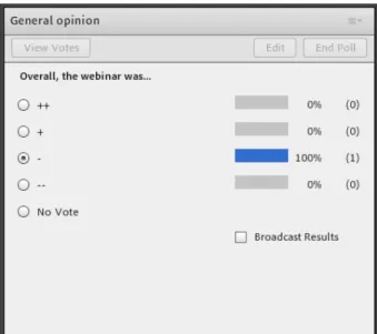 Illustration 6: Aperçu de l'outil polls d'Adobe Connect ®