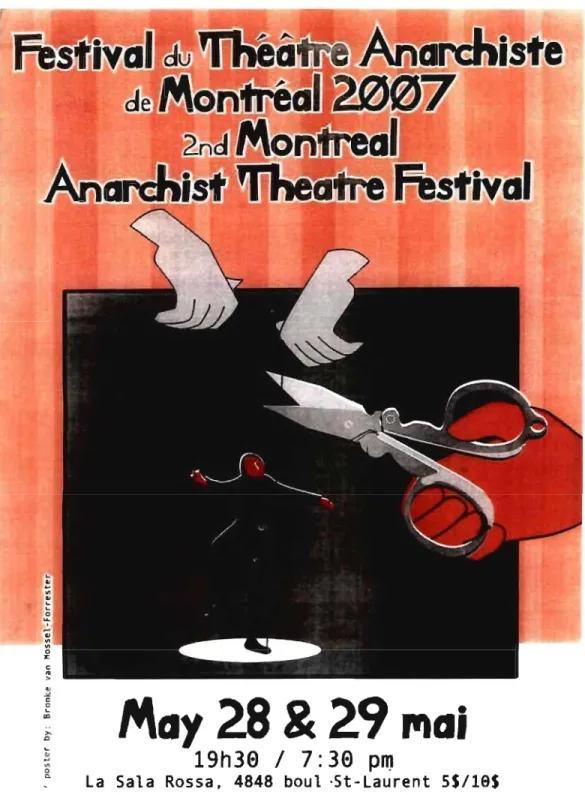 Figure  Il :  Affiche du  Festival de  théâtre anarchiste de  Montréal 2007. 