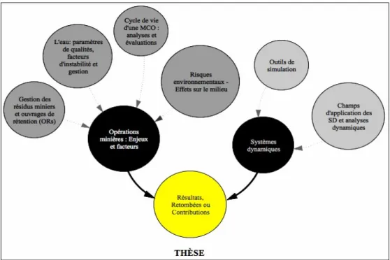 Figure 2.1 Enjeux relevés autour de la thèse dans la littérature scientifique 