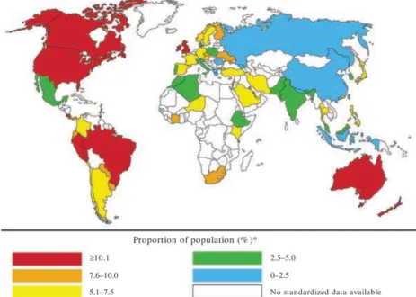 Figure 2 : Incidence des patients asthmatiques estimée en 2016. 