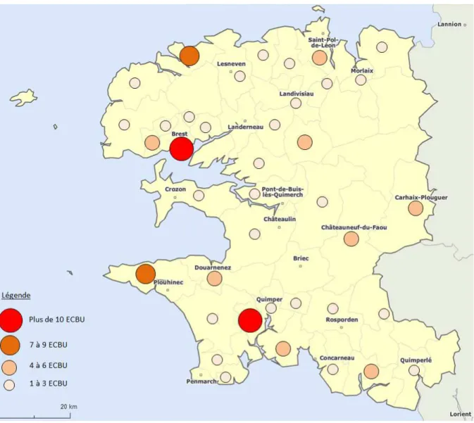 Figure 5). Pour des raisons de lisibilité, les cantons de Brest centre et de Quimper centre ont  été  fusionnés