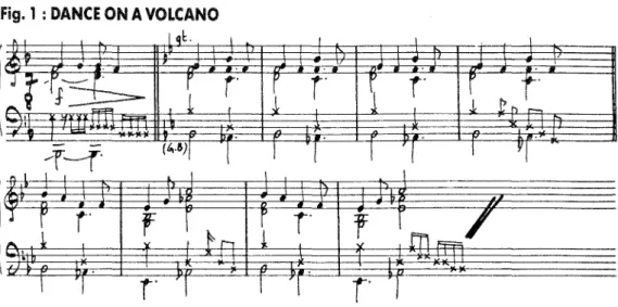 Fig. 1 : DANCE ON AVOLCANO