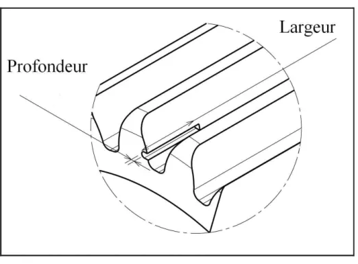 Figure 2.4  Modélisation d'une fissure. 